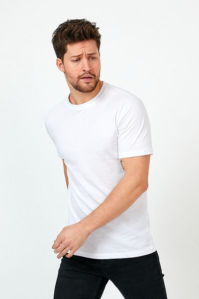 CLIPMAN Ανδρικό T-shirt Slim Fit Basic 3-pack