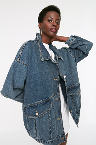 Trendyol Collection Jacket - Blue - Regular fit