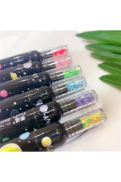 Piraye Hediyelik Eşya مجموعة أقلام ماركر بألوان نابضة بالحياة مكونة من 6 قطع