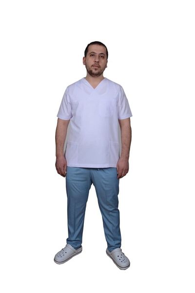 YİĞİTBAŞI White Envelope Collar Top Alpaca