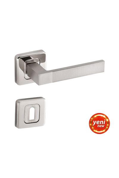 Sofuoğlu Polat (Room - Inner Door Handle) Door Handle Square Rosette Satin-nickel