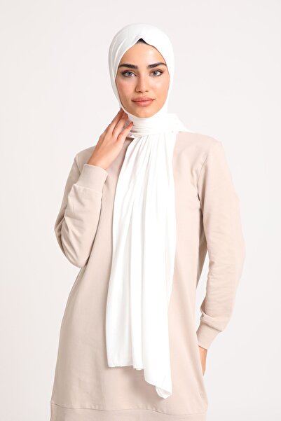 LadyColor شال ليكرا ممشط باللون الأبيض الفاتح