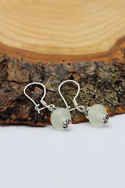 Midyat Nurtaş Gümüş Fosforlu Kedigözü Taşlı El Işçiliği Gümüş Küpe 201020351