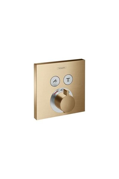 Hansgrohe Showerselect Thermostatic Battery - 2 Outlet Matte Bronze Built-in