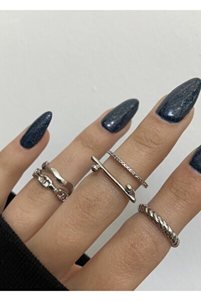 KİLİGİSTANBUL مجموعة من 5 حلقات رفيعة مشتركة