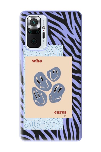 Spoyi Xiaomi Redmi Note 10 - 10S Compatible Who Cares Designed Lilac Launch P...