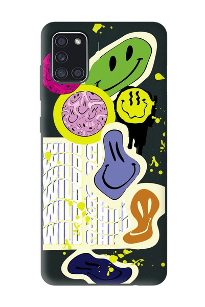 Spoyi حافظة هاتف متوافقة مع هاتف Samsung A31 باللون الأسود بتصميم You Can Sad...