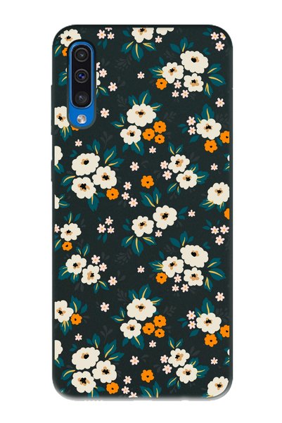 Spoyi Samsung A10 Compatible Flower Garden Design Black Launch Phone Case