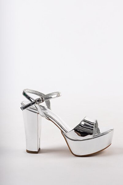 Diardi Silver Women's Platform Evening Dress Shoes