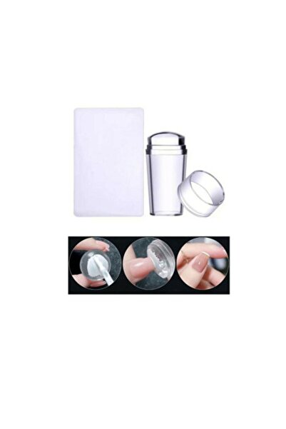 Nanoplex French Matik Stamper Baskı Transfer Aparat Seti Silikon Başlıklı Oje Dizayn Baskı Seti