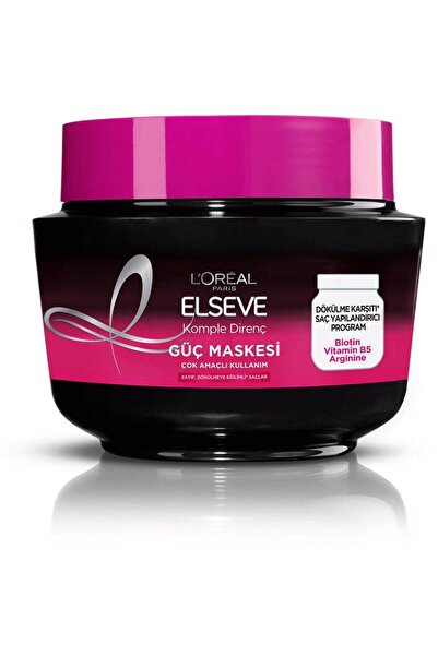 ELSEVE Saç L'oréal Paris Komple Direnç Dökülme Karşıtı Güç Maskesi 300 ml