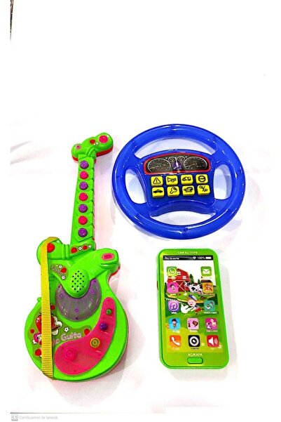 berattoys Üçü Birarada Türçe Müzikli Gitar Dokunmtk Türkçe Müzikli Telefon Tü...