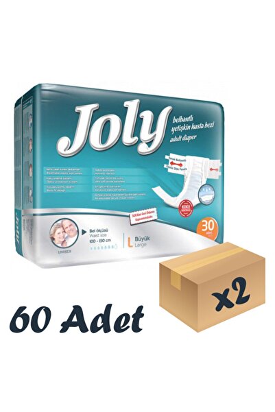 Joly Esnek Bel Bantlı Yetişkin Hasta Bezi Large 30'lu 2 Paket 60 Adet