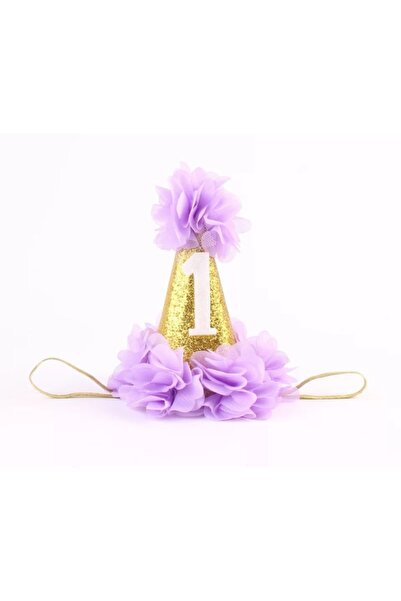 MİNELLASTORE 1 Yaş Doğum Günü Tacı - Lila