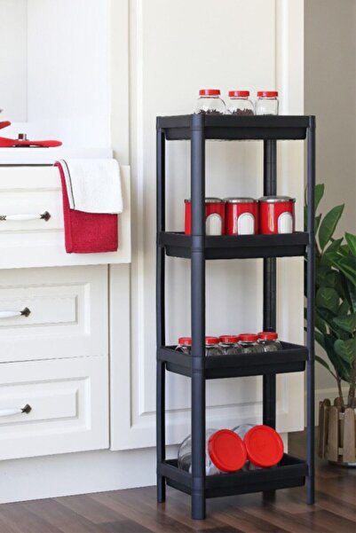 Miremi Pratik Çok Amaçlı Düzenleyici Kullanışlı 4 Katlı Raf Ünitesi Kolay Kur...