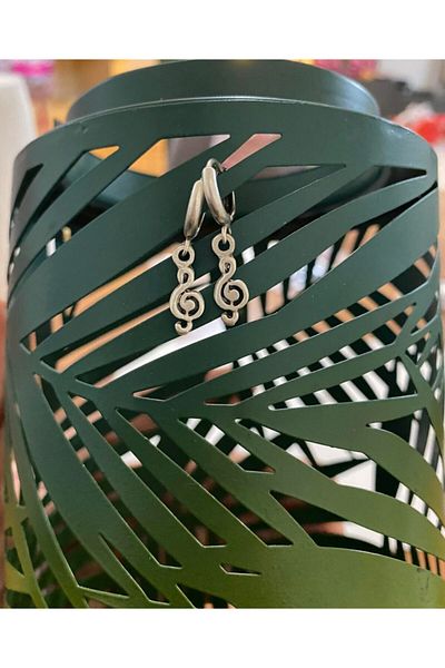 Herşey Nota Left Key Men's Earrings