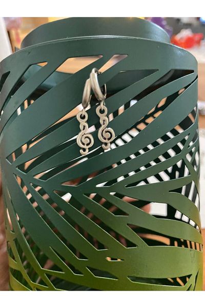 Herşey Nota Left Key Men's Earrings