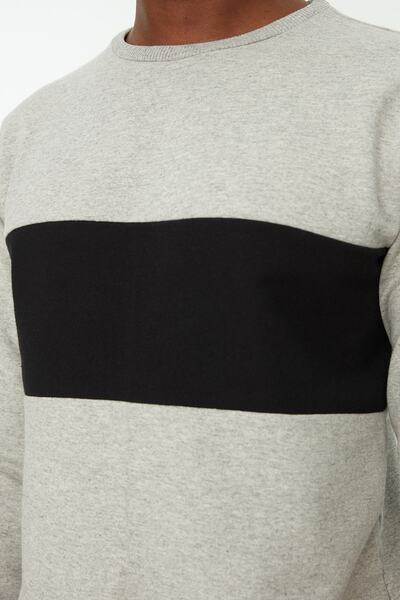 Trendyol Collection Σετ φόρμας Μαύρης FleecE IntErnal - Color Block, κανονική εφαρμογή TMNAW21EM0022