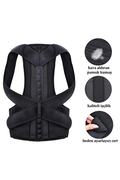 Ankanorm Dik Duruş Korsesi Balenli (sırt-bel Desteği) Manyetik (ağrı Azaltıcı) Takviyeli Medikal   Spor Korse