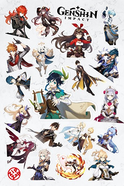 ZipZap Genshin Impact Anime Sticker Paketi (27 ADET)