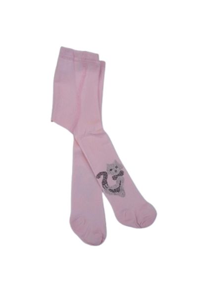 Ekinoks Girl's Scented Pink Cat Stoned Pantyhose 0-1 Years