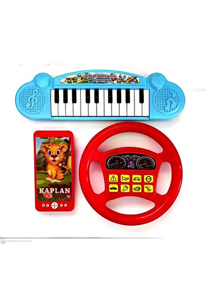 berattoys 3ürün Birarada Piili Müzikli Org Pilli Işıklı Müzikli Telefon Pilli...