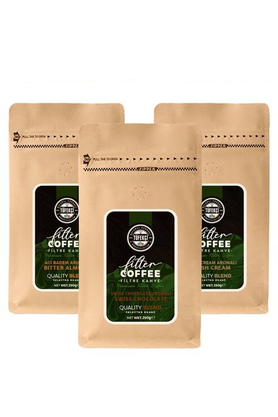 By Tüfekçi 3-Pack Advantageous Package Filter Coffee Set 3X250 Gr