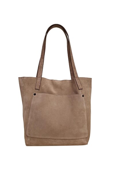 Ysmn Genuine Leather Suede Women's Shoulder Bag Mink Yc011992hsd