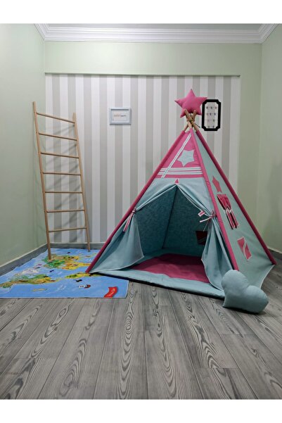 Henna Prime Duck Sabitlenebilir Çocuk Oyun Çadırı Mavi Pembe