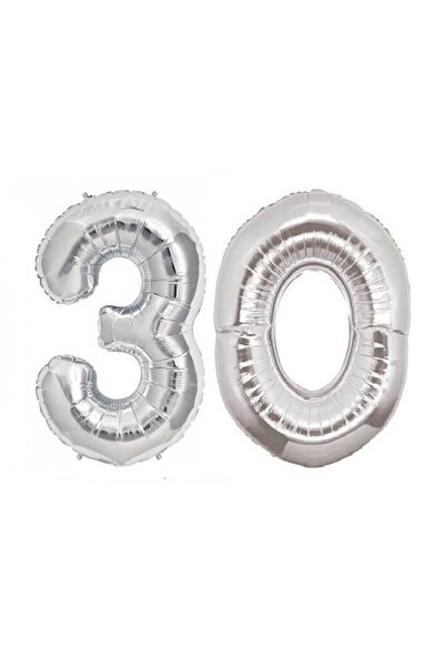 BEST PARTİ DOĞUM GÜNÜ PARTİ SÜSLERİ بالون فويل بأرقام 30 عامًا، فضي، 40 بوصة، 100 سم