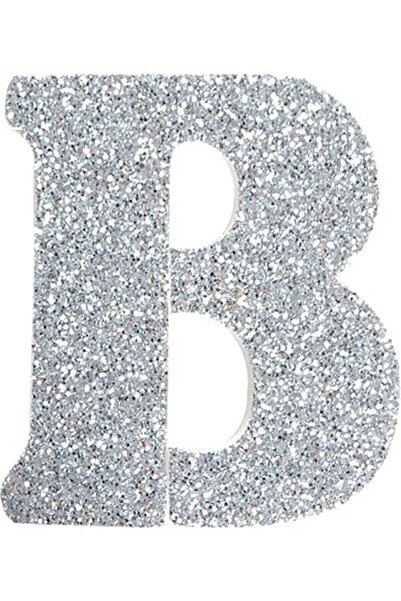 Genel Markalar Strafor Yapışkanlı Gümüş B Harfi 9 Cm