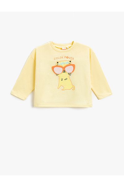 Koton Ss22 - Reg2 قطة مع نظارات - Tsh Ls