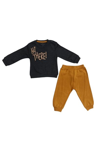 Aziz Bebe Crew Neck Long Sleeve Baby Boy Set of 2