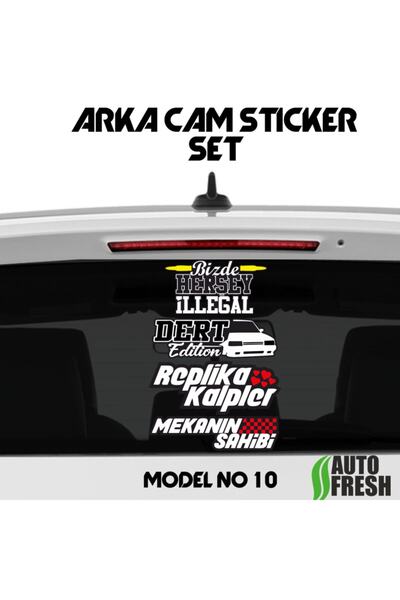 Fresh ملصقات معدلة لنصوص الملصقات التركية متعددة النماذج - 4 نماذج في 1