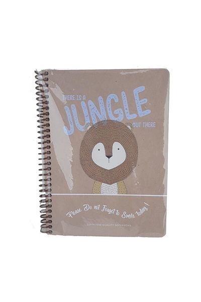 Gıpta Jungle Out Spiral Hard Cover Notebook 19x26 120 Sheets Striped