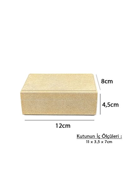 Dumbo Butik Ahşap Boyanabilir Ham Mdf Bez Menteşeli Kutu, 12x4,5x8cm