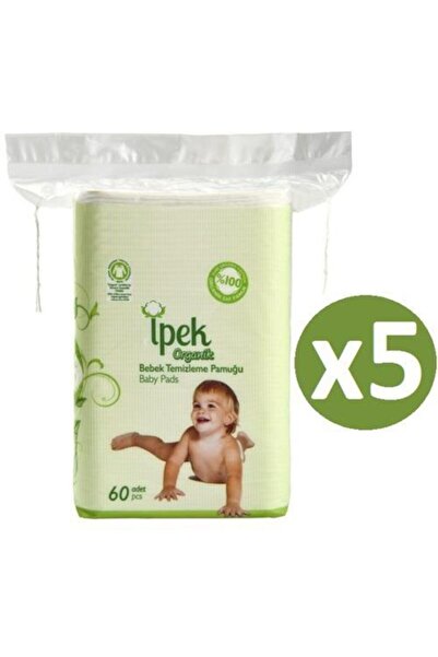 İpek Pamuk Ipek Organik Pamuk Bebek Temizleme Pamuğu 60'lı X 5 Adet