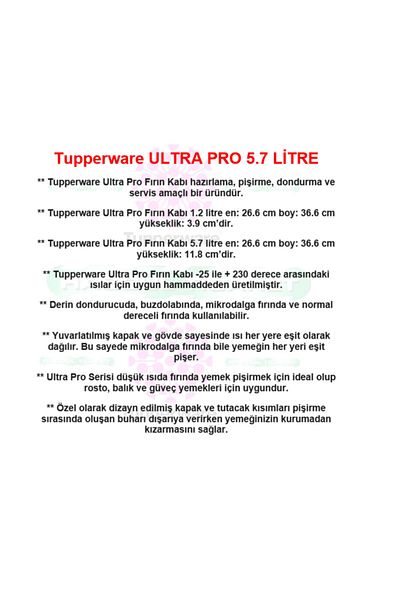 Tupperware Ultra Pro 5.7 Lt Oven Bowl with Lid Hsgl