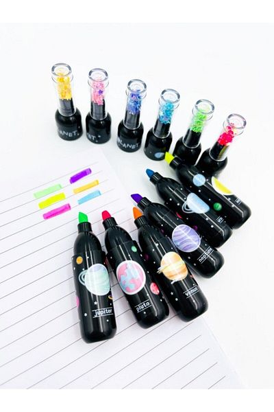 YEŞİL KIRTASİYE Planet Planet Highlighter Pen Set of 6