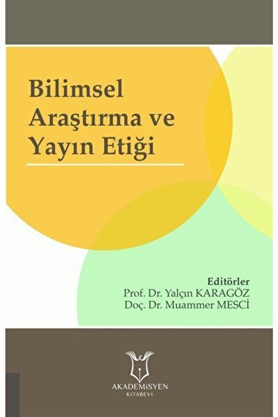 Akademisyen Kitabevi Bilimsel Araştırma Ve Yayın Etiği