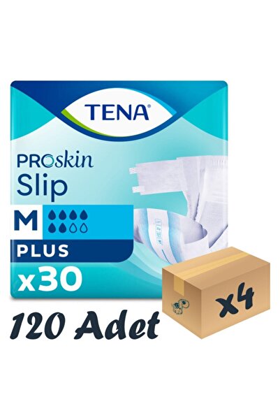 TENA Proskin Slip Plus Belbantlı Hasta Bezi, Orta Boy (M), 6 Damla, 30'lu 4 P...