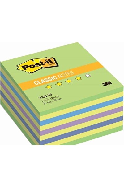 Post-it Yapışkanlı Not Kağıdı Küp Gökkuşağı 450 Yaprak 76x76 Yeşil Tonları 2028nb