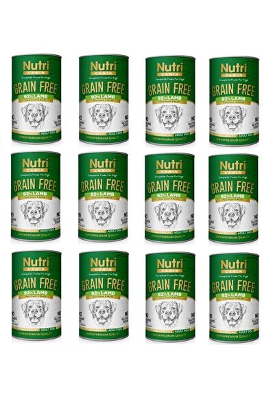 Nutri Canin Tahılsız Kuzu Etli, Tatlı Patatesli Köpek Konserve 400 Gr. X 12 Adet