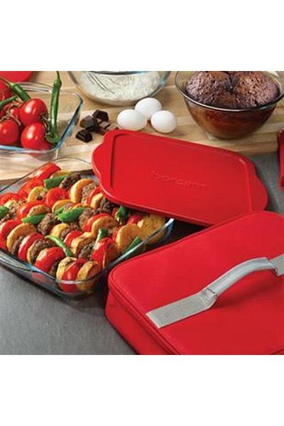 Paşabahçe Evsenavm Square Tray with Cover Bag Borcam - 59024