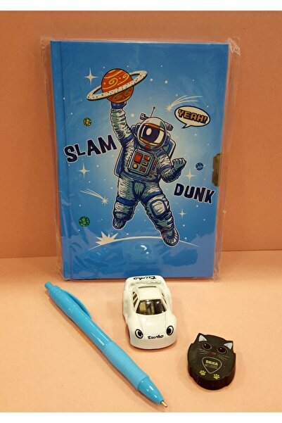 ÇİLEKHOME Hediyelik Kilitli Hatıra Ve Günlük Defteri+ Araba Kalemtraş 1113