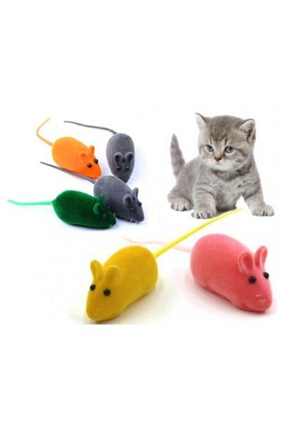 TİNEKE Cat Training Game Mouse with Sound 2 Pieces