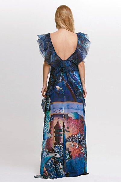 Çiğdem KARAVİT Scalatta Payet Organze Şifon Elbise