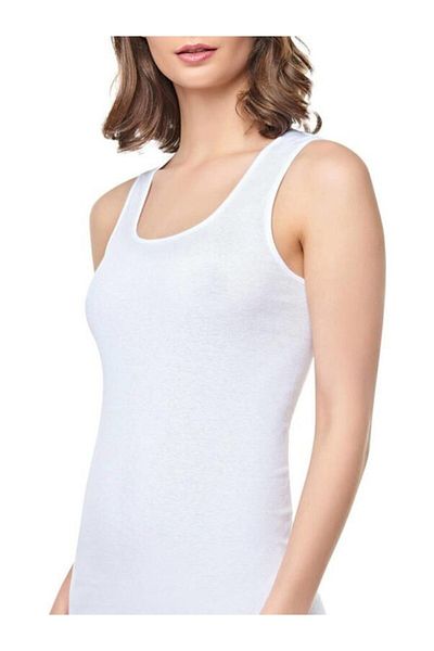 Tutku Elit Tricou de atletism modal din Lycra, alb, cu bretele, 4 piese