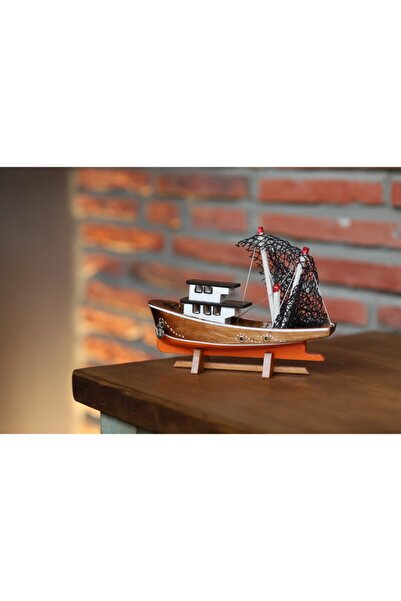 AYHAN KOTRA Balıkçı, Ahşap Maket Gemi Model - Kişiselleştirilebilir El Yapımı...