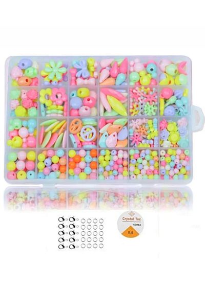 yiğit aksesuar Boxed Bead Jewelry Making Set Hobby Set for Kids